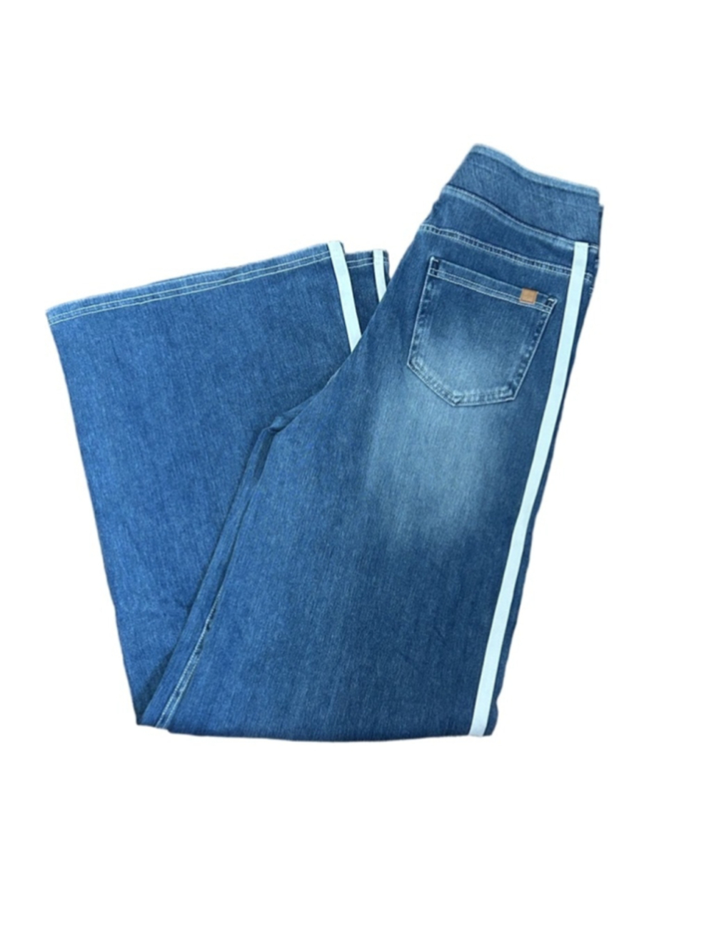 Halara Flex™ High Waisted Stripe Wide Leg Flowy Washed Casual Jeans size XS